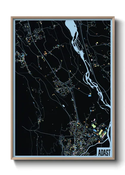 Une affiche de carte sur Adast