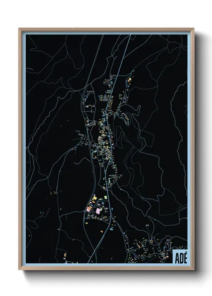 Une affiche de carte sur Adé