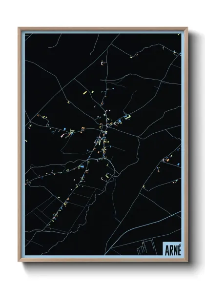 Une affiche de carte sur Arné