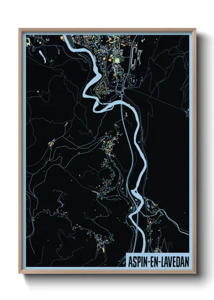 Une affiche de carte sur Aspin-en-Lavedan