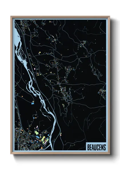 Une affiche de carte sur Beaucens