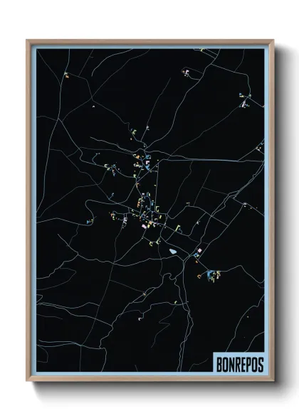 Une affiche de carte sur Bonrepos