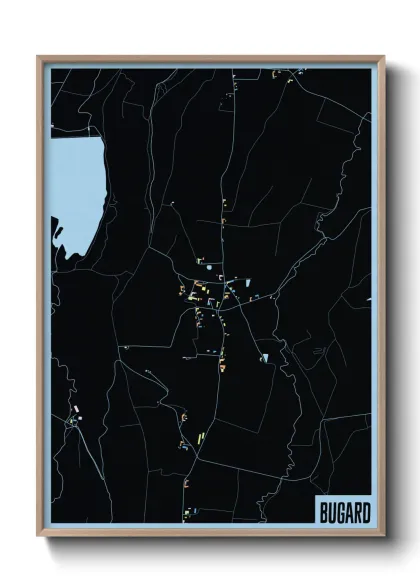 Une affiche de carte sur Bugard