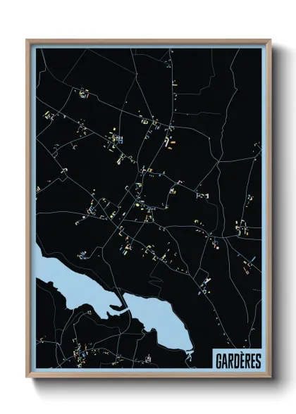Une affiche de carte sur Gardères