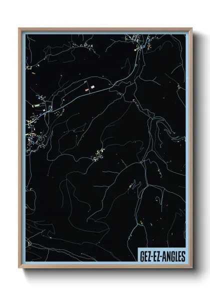 Une affiche de carte sur Gez-ez-Angles