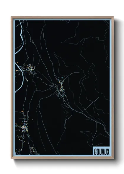 Une affiche de carte sur Gouaux