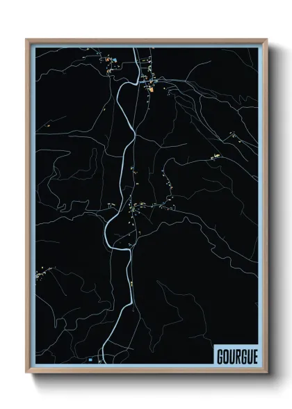 Une affiche de carte sur Gourgue