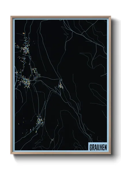 Une affiche de carte sur Grailhen