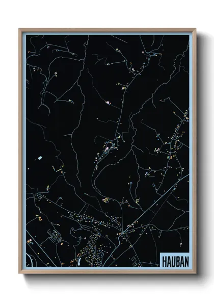 Une affiche de carte sur Hauban