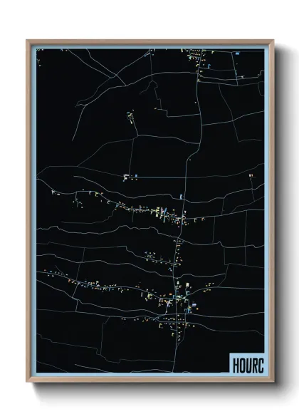 Une affiche de carte sur Hourc