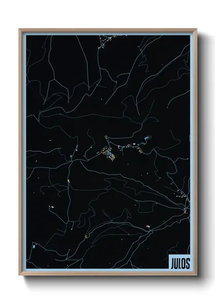 Une affiche de carte sur Julos