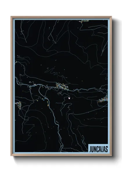 Une affiche de carte sur Juncalas