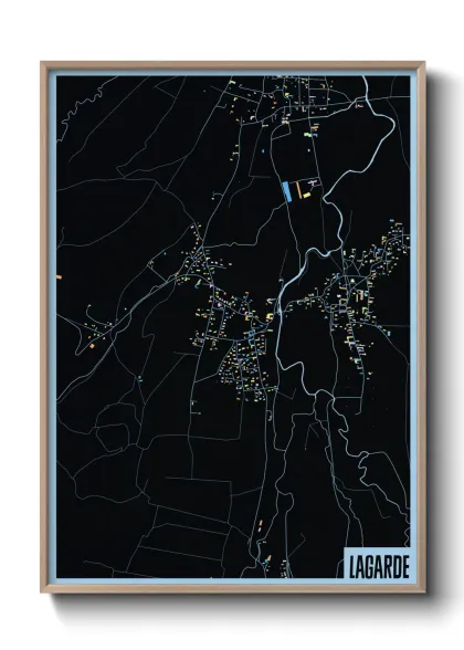 Une affiche de carte sur Lagarde