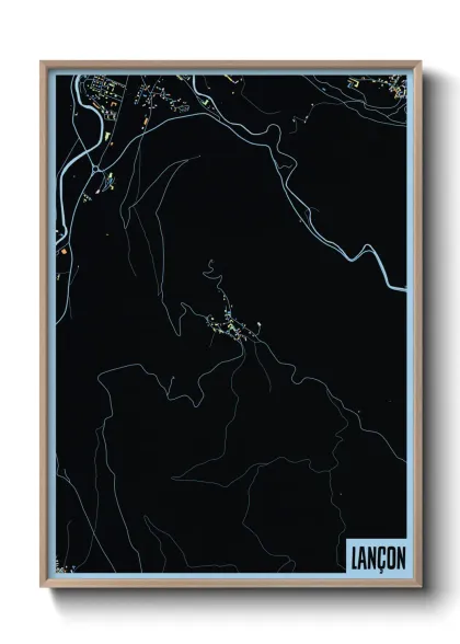 Une affiche de carte sur Lançon