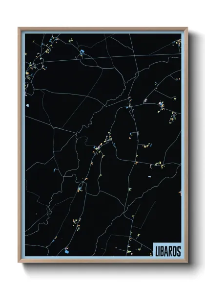 Une affiche de carte sur Libaros