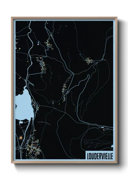 Une affiche de carte sur Loudervielle