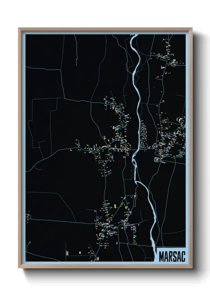 Une affiche de carte sur Marsac
