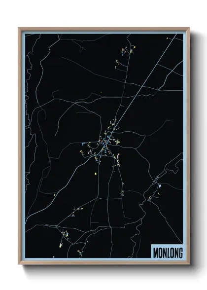 Une affiche de carte sur Monlong