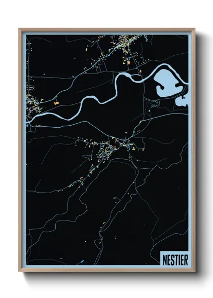 Une affiche de carte sur Nestier