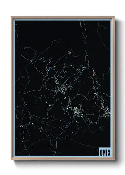 Une affiche de carte sur Omex