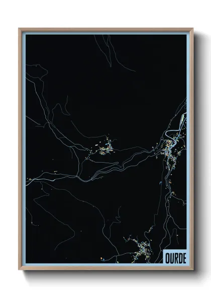 Une affiche de carte sur Ourde