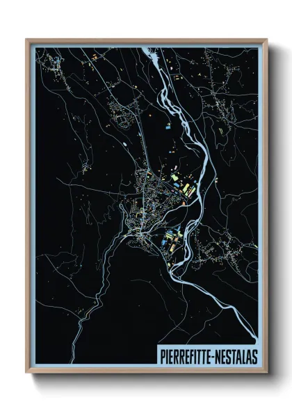 Une affiche de carte sur Pierrefitte-Nestalas