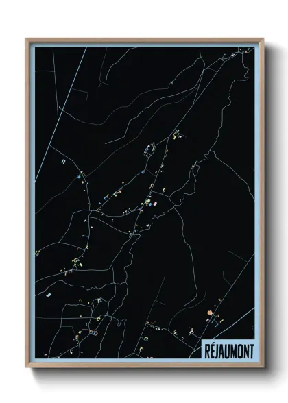 Une affiche de carte sur Réjaumont