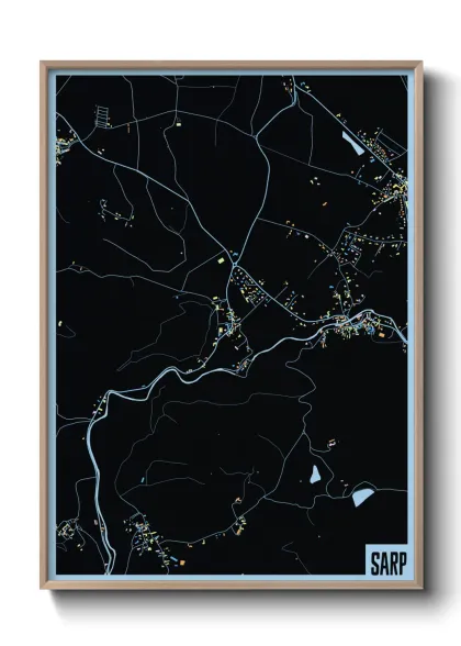 Une affiche de carte sur Sarp