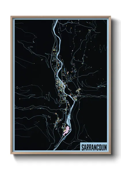 Une affiche de carte sur Sarrancolin