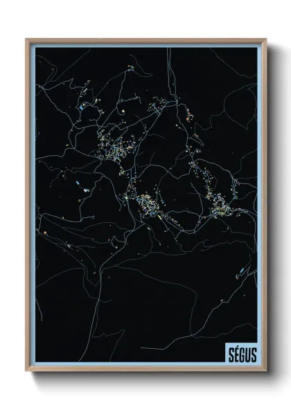 Une affiche de carte sur Ségus