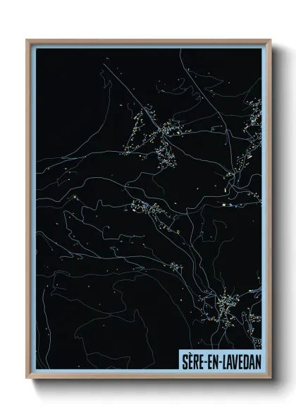 Une affiche de carte sur Sère-en-Lavedan