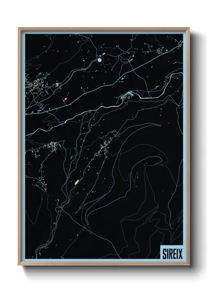 Une affiche de carte sur Sireix