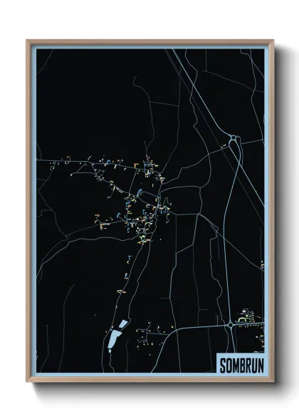 Une affiche de carte sur Sombrun