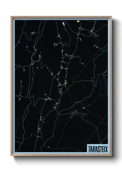 Une affiche de carte sur Tarasteix