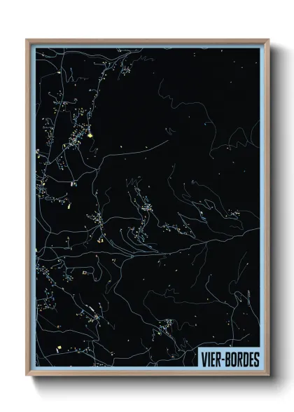 Une affiche de carte sur Vier-Bordes