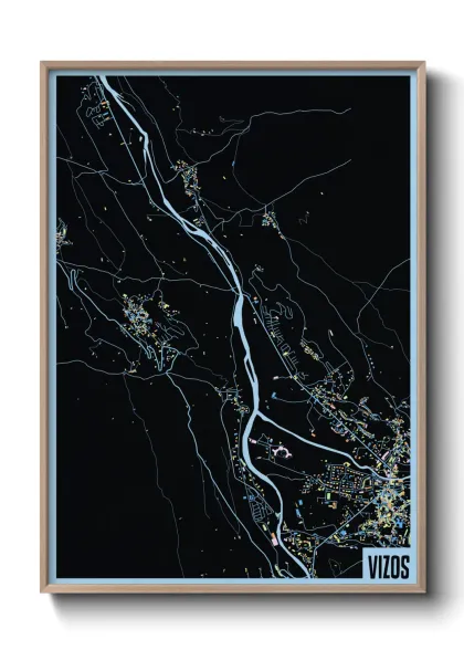 Une affiche de carte sur Vizos