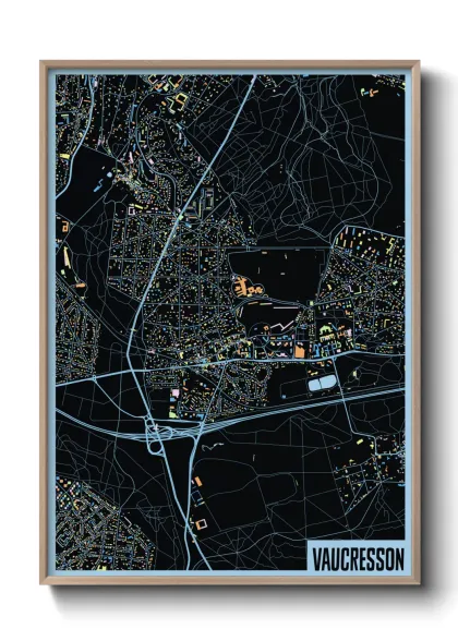 Une affiche de carte sur Vaucresson