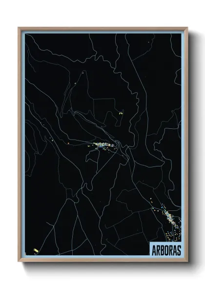 Une affiche de carte sur Arboras