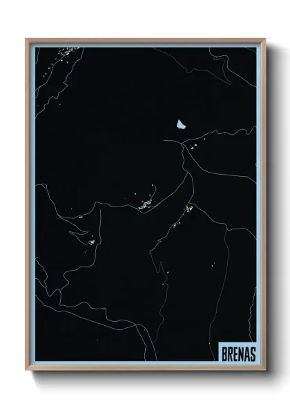 Une affiche de carte sur Brenas