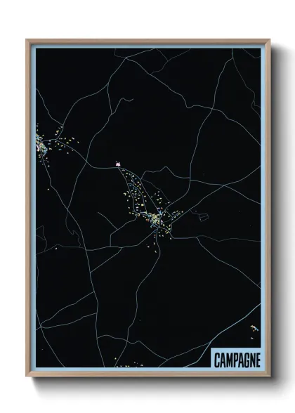 Une affiche de carte sur Campagne