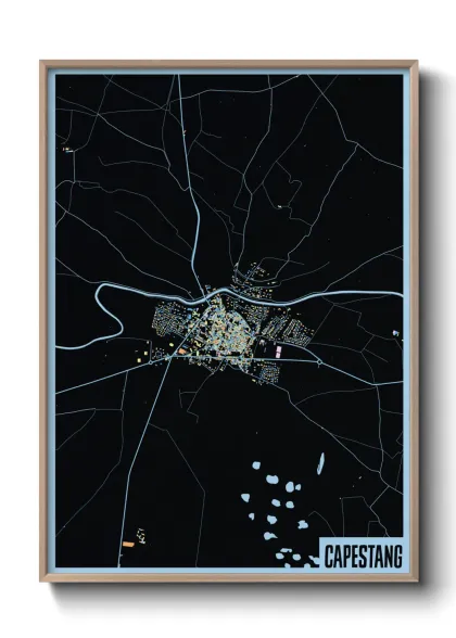 Une affiche de carte sur Capestang