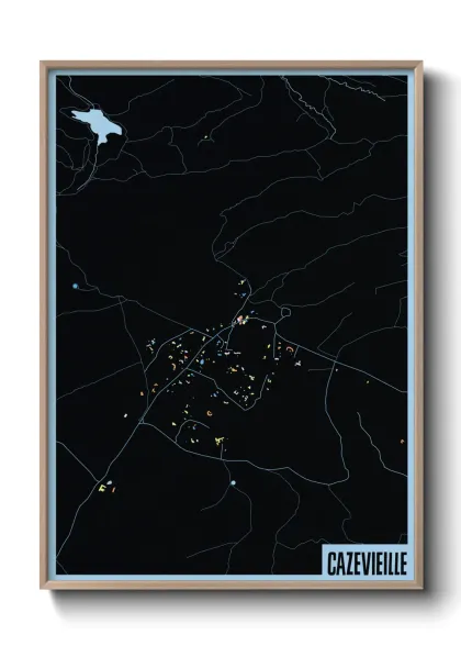 Une affiche de carte sur Cazevieille