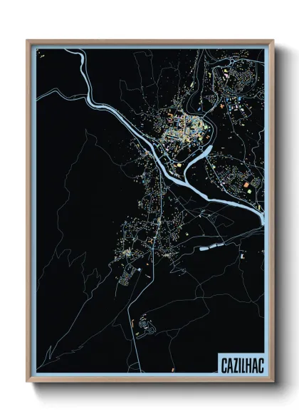 Une affiche de carte sur Cazilhac