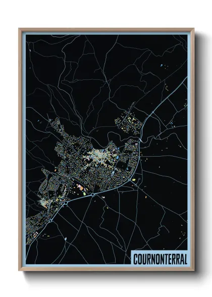 Une affiche de carte sur Cournonterral