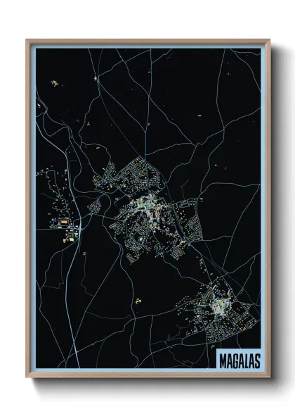 Une affiche de carte sur Magalas
