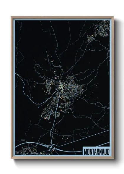 Une affiche de carte sur Montarnaud