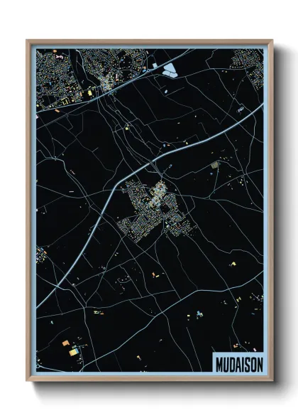 Une affiche de carte sur Mudaison
