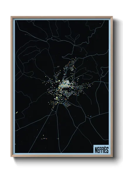 Une affiche de carte sur Neffiès