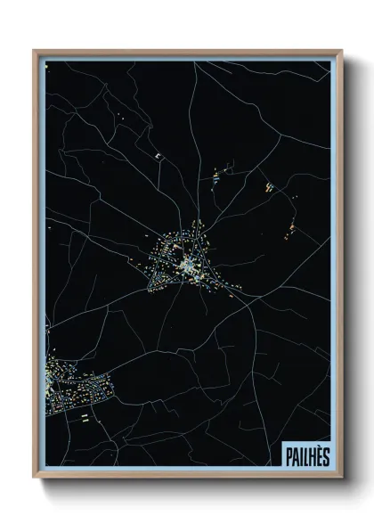Une affiche de carte sur Pailhès