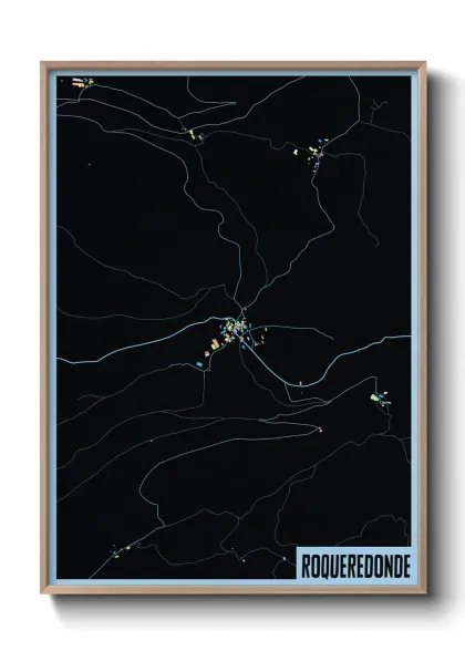 Une affiche de carte sur Roqueredonde